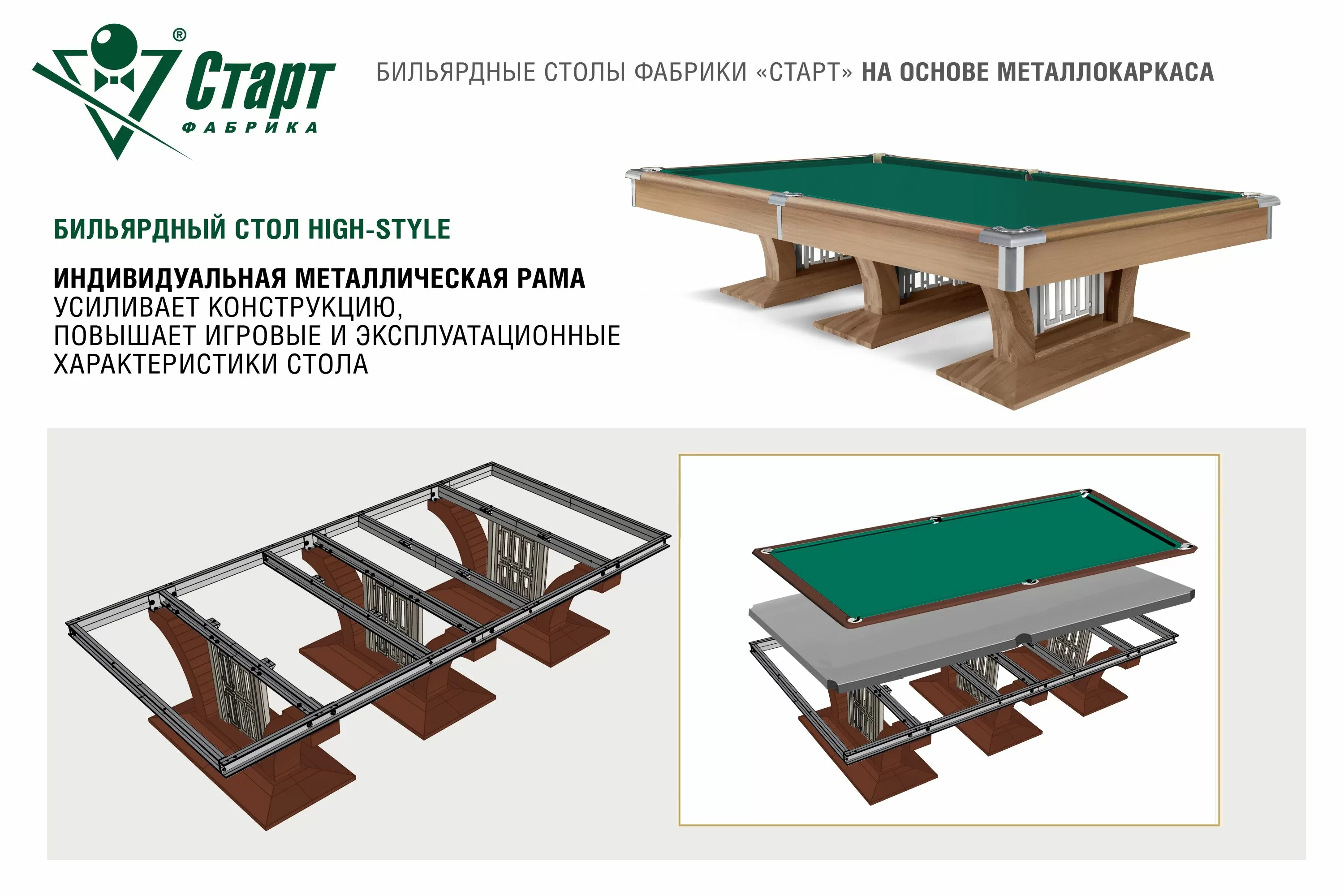 High-style 8 фт Пирамида / Пул мдф Камень Super Stone, 40 мм